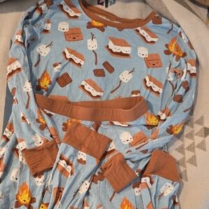 Little Sleepies Brown and White Pajama Set